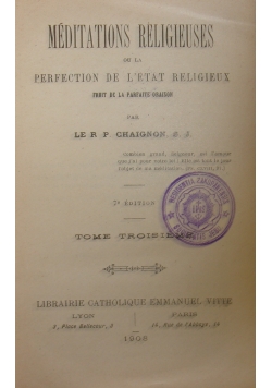 Meditations Religieuses ,1908r.