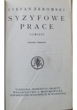 Syzyfowe prace powieść 1938 r.