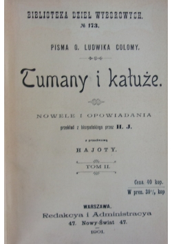Tumany i kałuże, tom II, 1901r.
