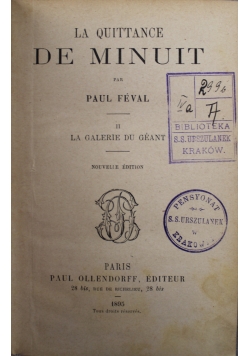 Le Quittance de Minuit 1895 r