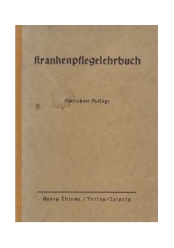 Krankenpflegelehrbuch, 1941 r.