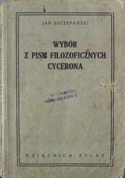 Wybór z pism filozoficznych Cycerona 1931 r