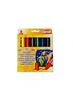 Farby w sztyfcie Pocket 6 kolorów PLAYCOLOR
