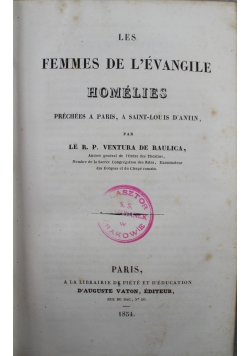 Les femmes de Levangile Homelies 1854r.