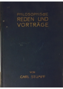 Philosophische reden und Vortrage,1910r.