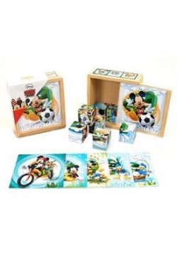 Klocki drewniane do układania Minnie&Mickey