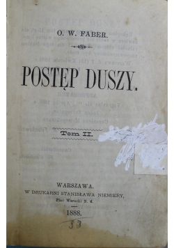 Postęp duszy Tom II 1888 r.