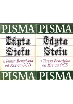 Benedykta od Krzyża PISMA Tom 1 i 2