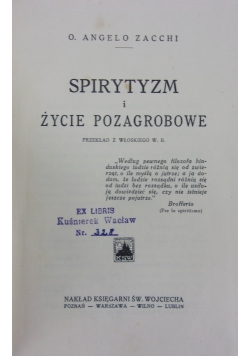 Spirytyzm i życie pozagrobowe , 1925r.