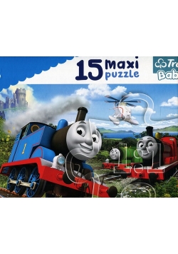 Puzzle 15 Maxi Tomek i przyjaciele Pędzące lokomotywy