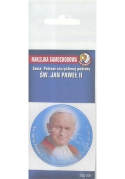 Naklejka samochodowa św. Jan Paweł II