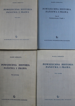 Powszechna historia państwa i prawa Tom1 do 4