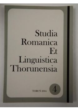Studia Romanica et Linguistica Thorunensia, t. 4