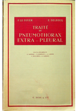 Traite du pneumothorax extra pleural 1950 r.