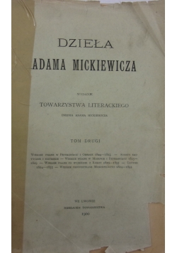 Dzieła Adama Mickiewicza, tom 2, 1900 r.