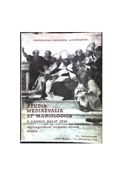 Studia mediaevalia et Mariologica