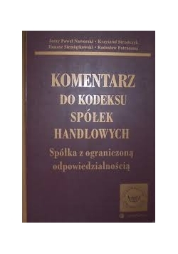Kodeks spółek handlowych, komentarz