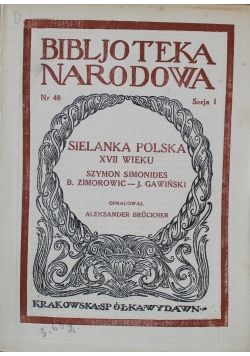 Sielanka Polska XVII wieku 1922 r