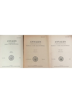 Annales universitatis, zestaw 3 zeszytów
