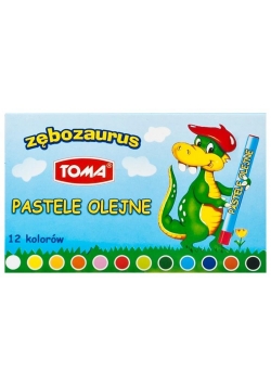 Pastele olejne Zębozaurus 12 kolorów TOMA