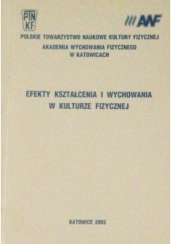 Efekty kształcenia i wychowania w kulturze fizycznej