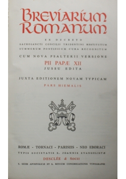 Breviarium Romanum Pars Hiemalis
