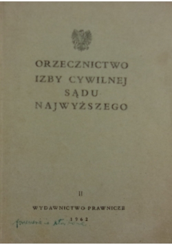 Orzecznictwo izby cywilnej sądu najwyższego
