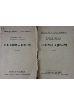 Hellenizm a judaizm, część 1 i 2, 1927 r.