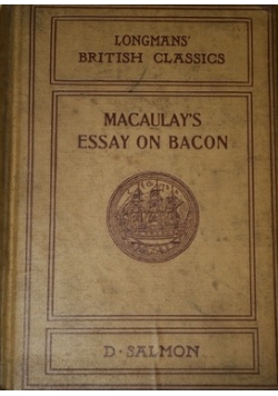 Macaulay's Essay on bacon, 1904 r.