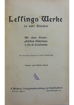 Leffings Werke in  acht Banden, 1950 r.