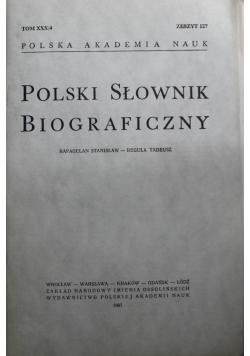 Polski słownik biograficzny tom XXX Zeszyt 127