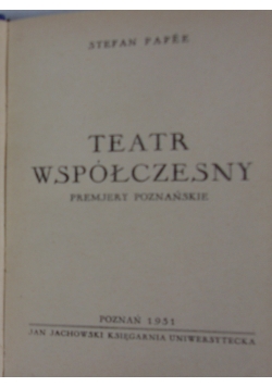 Polski teatr współczesny, 1931r