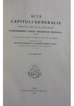 Acta Capituli Generalis