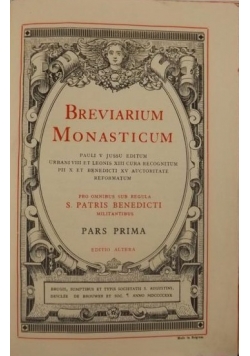 Breviarium Monasticum, 1930 r.
