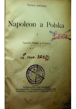 Napoleon a Polska tom I 1918r