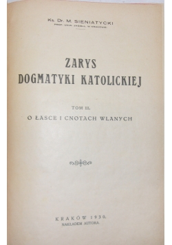 Zarys dogmatyki katolickiej, 1930 r.
