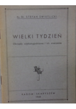 Wielki Tydzień ,1948 r.