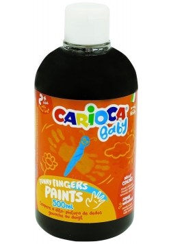 Farba Carioca baby do malowania palcami 500 ml czarna