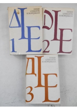 Dzieje literatur europejskich, część I, tomy I-III