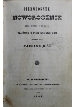 Pierwiosnek noworocznik na rok 1841