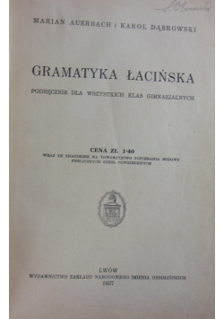Gramatyka łacińska, 1937 r.