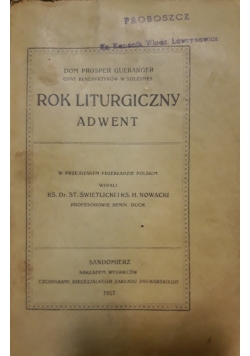 Rok liturgiczny adwent, 1927 r.