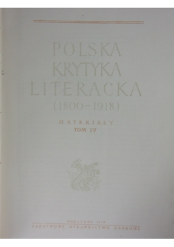 Polska Krytyka Literaka (1800-19180