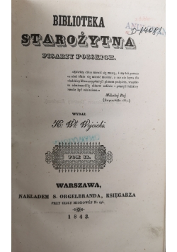 Biblioteka Starożytna pisarzy polskich, tom II, 1843 r.