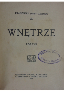 Wnętrze 1909 r.