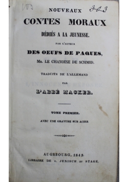 Nouveaux Contes Moraux dedies a la Jeunesse  par lauter des oeufs de paques 1843 r