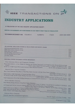 IEEE Transactions On Industry Applications, vol. 31, no. 6, 1995