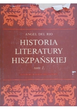 Historia literatury hiszpańskiej, Tom I