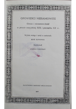 Opowieści niesamowite groza i niesamowitość