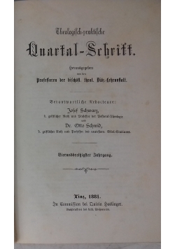 Theologisch-praktische Quartal-Schrift. , 1881 r.